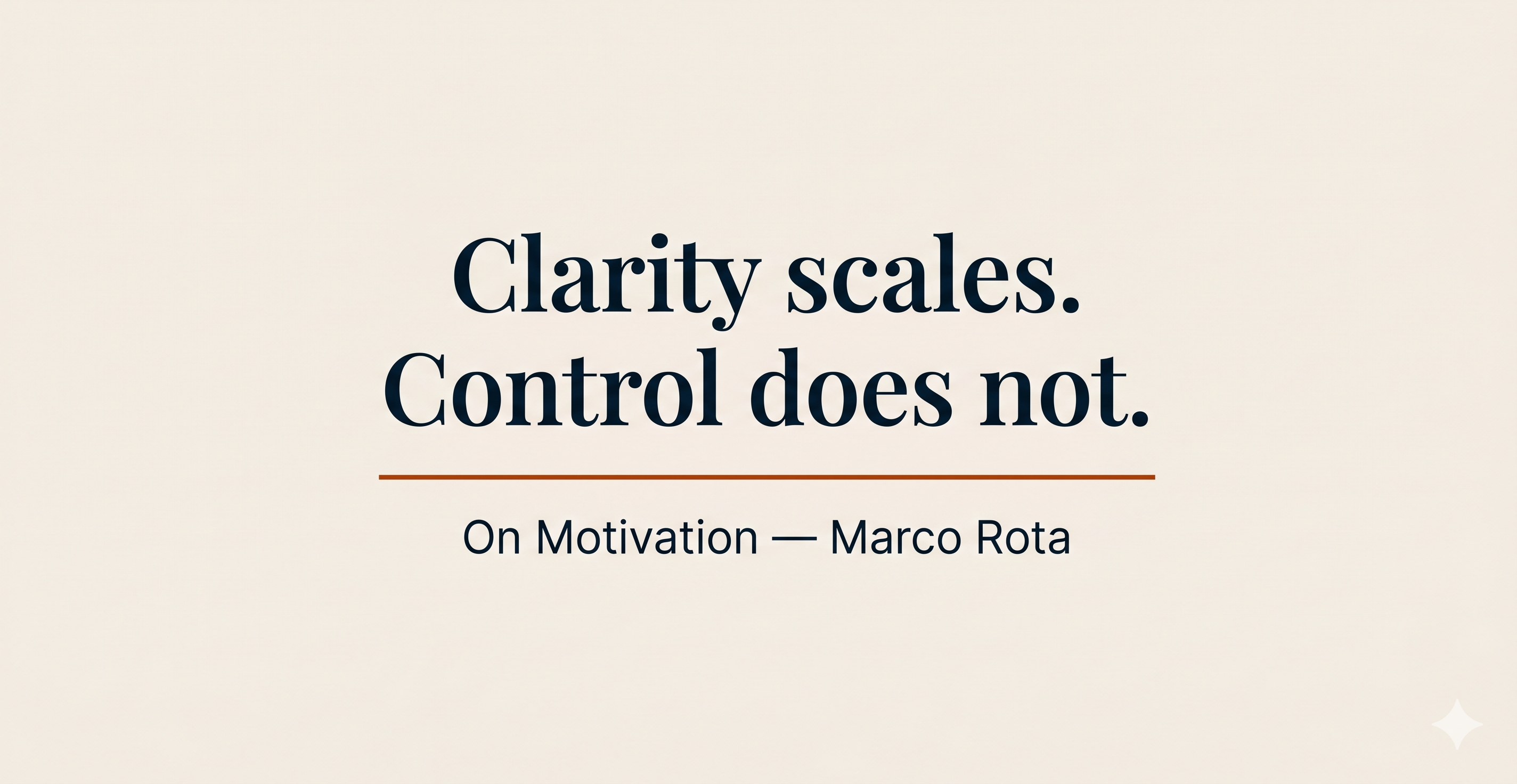 On Motivation